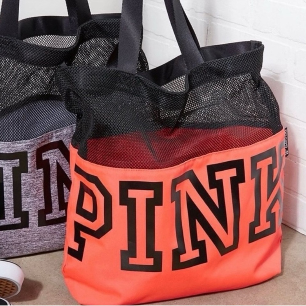 PINK VS mesh tote